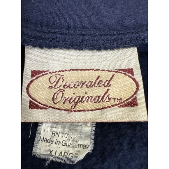 VTG Decorated Originals Teddy Bear Fleece Navy XL Jacket with Embroidery Retro - Picture 6 of 7